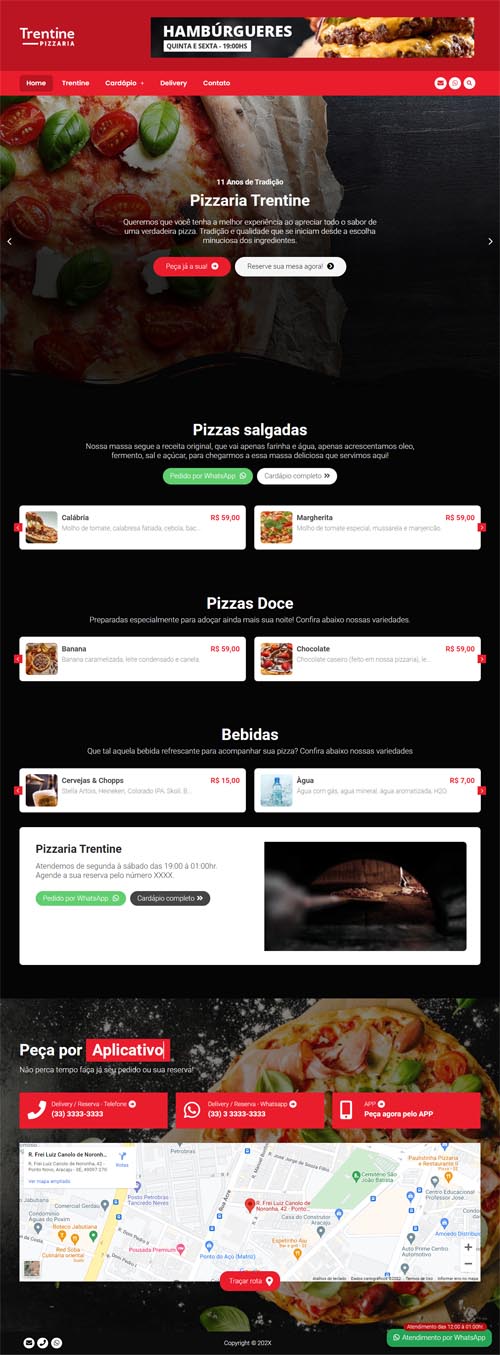 Página inicial completa