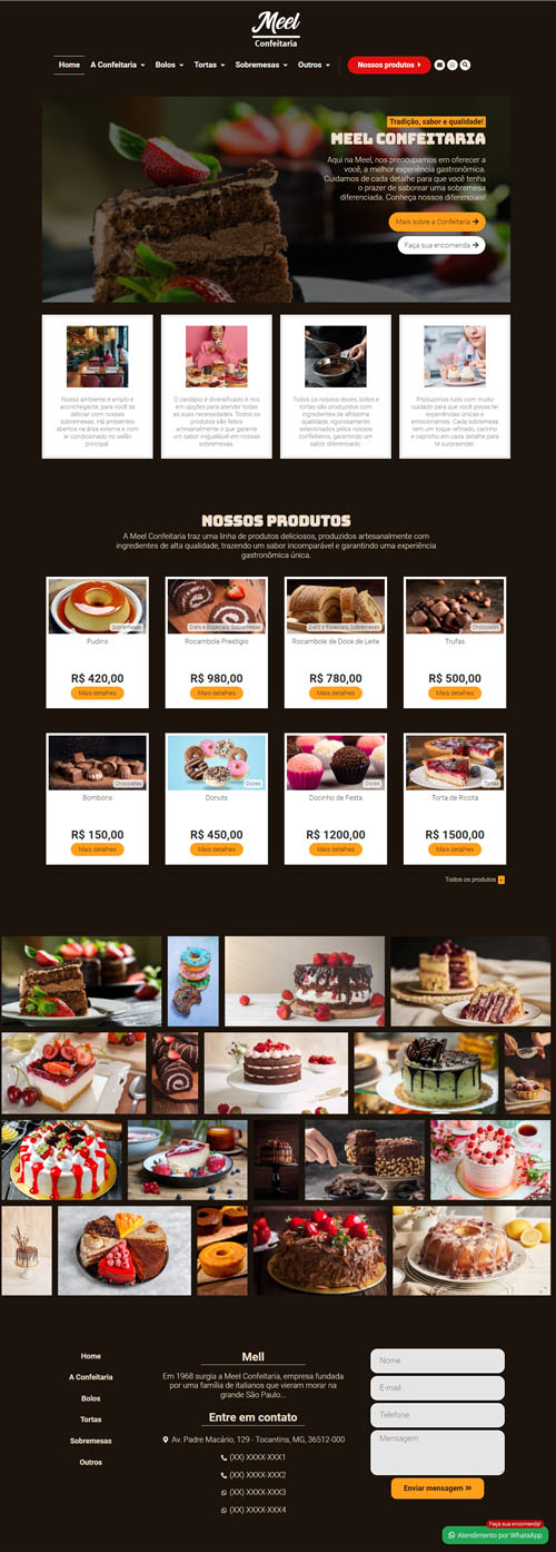 Página inicial completa