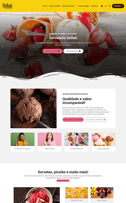 Página inicial do site