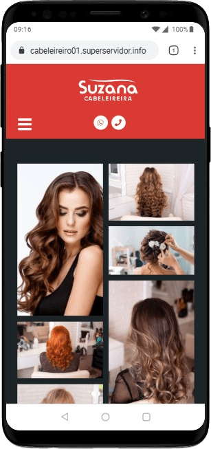 Modelo de site para cabeleireiros, depiladores, manicures, pedicures, barbeiros, salão de beleza e barbearias