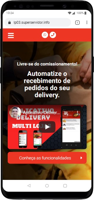 Modelo de página de vendas para vender aplicativo e software