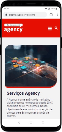 Modelo de site com Blog para agências de marketing digital e de publicidade