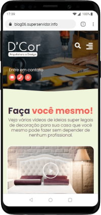 Modelo de site com Blog e Vlog para dicas de “faça você mesmo”