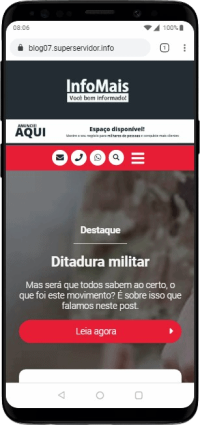 Modelo de site com Portal de notícias