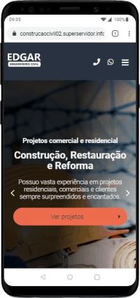 Modelo de site para engenheiro civil, escritórios e empresas de engenharia civil