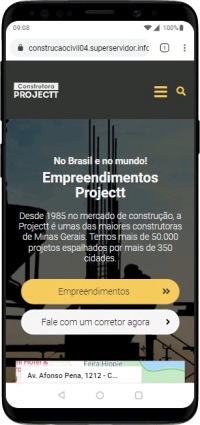 Modelo de site para Construtoras e Incorporadoras