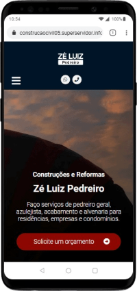 Modelo de site para pedreiros autônomos