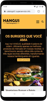 Modelo de Site com Catálogo para Hamburguerias, Pizzarias, Food Trucks e Hot Dogs