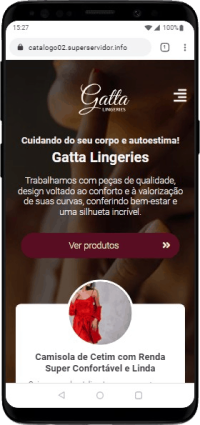 Modelo de site com Catálogo para representantes de moda íntima, lingeries, roupas e peças íntimas