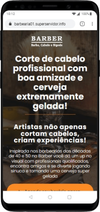 Modelo de site para barbearias ou barbeiros autônomos