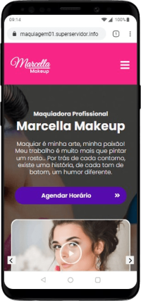 Modelo de site para maquiador, estúdios de maquiagem e makeup