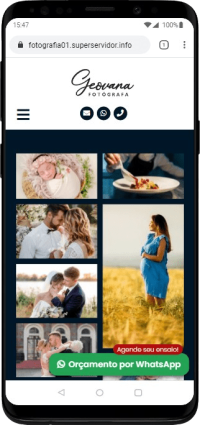 Modelo de Site para Fotógrafos, estúdios fotográficos e empresas de fotografias
