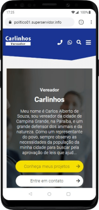 Modelo de site para você candidato político, vereador, prefeito ou deputado