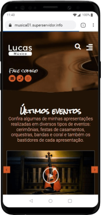 Modelo de site para músicos, cantores, DJ’s, instrumentistas ou banda de música