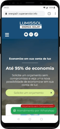 Modelo de Site para Energia Solar Fotovoltaica