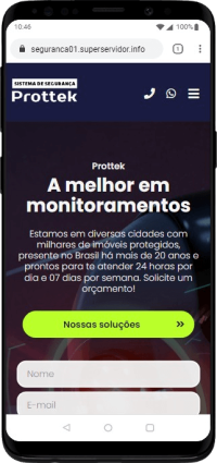 Modelo de Site para empresas de segurança sistema de monitoramento e cameras