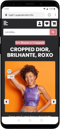 Página inicial pelo celular