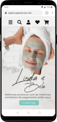 Página inicial pelo celular