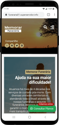 Pagina inicial pelo celular