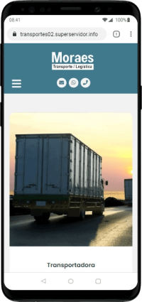 Modelo de site para empresas de logística, entregas e transportes de cargas